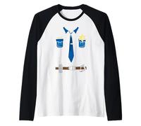 Halloween Policeman Costume Police Officer Cop Uniform Funny Raglan Baseball Tee