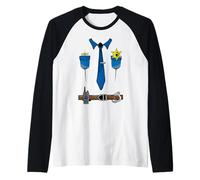 Halloween Policeman Costume Police Officer Cop Uniform Funny Raglan Baseball Tee