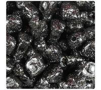 Halloween Pony Bead Shapes (10 x Black Glitter Cats)