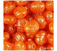 Halloween Pony Bead Shapes (10 x Orange Glitter Pumpkins)