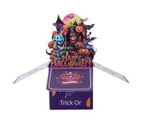 Halloween Pop-Up Card, Funny Haunted House Pumpkin 3D Card with Envelope & Greeting Cards Boxed Gift Cards for Halloween Party Family Friends