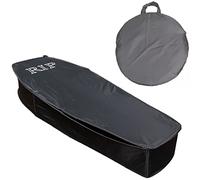 Halloween Pop Up Coffin with Lid, 60 inch Collapsible Scary Fake Coffin Prop for Graveyard, Cemetery Decorations, Outdoor, Lawn, Party, Haunted House
