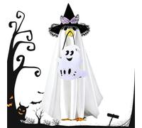 Halloween Porch Goose Outfits Funny Witch Hat Ghost Costume Accessories