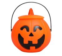 Halloween Portable Bucket - Decorative Pumpkin Bucket | Halloween Snack Bucket, Portable Pumpkin Candy Pail Candy Holder, Horror Festival Portable Tricking Bucket with Handle Lid for Kids