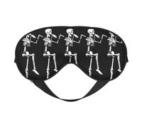 Halloween Posable Skeleton Skull Print Outdoor Travel Stylish Eye Mask Adjustable Sleep Camping Meditation Relaxation