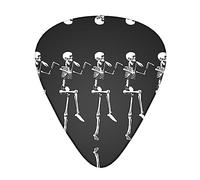 Halloween Posable Skeleton Skull Stolmx Guitar Pick Set - Full Print Design, 3 Thicknesses Available