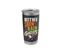 Halloween Postal Worker Neither Snow Rain Nor Ghosts Stainless Steel Insulated Tumbler