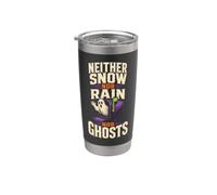 Halloween Postal Worker Neither Snow Rain Nor Ghosts Stainless Steel Insulated Tumbler