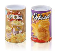 Halloween Potato Chip Snake Can 2PCS Reusable Waterproof Funny Tricky Jump Spring Surprise Snake Toy Portable Lightweight Prank Toys for April Fool Day Halloween Decorations