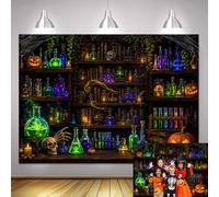 Halloween Potion Lab Backdrop 8x6ft Witch Apothecary Photo Booth Decor