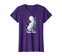 Halloween Pregnancy Ghostly Mama-to-Be Spooky Maternity T-Shirt, Women, Purple, XS