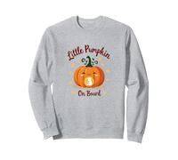 Halloween Pregnancy Little Pumpkin On Board Sweatshirt, Adult Unisex, Heather Grey, XXL