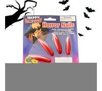 Halloween Press Nails | 10 Pieces Spooky Long Fake Nails,Gothic Nail Decoration for Masquerade Performances Party Costumes Halloween Party