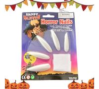 Halloween Press on Nails, Long Horror Fake Nails - Gothic Fingernail Decoration for Masquerade Holiday Dress-Up Role Play Haunted House Halloween Party