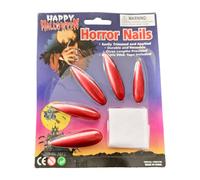 Halloween Press On Nails, Long Scary Artificial Fingernails, Pack of 10, Scary Fingernail Decoration for Masquerade, Stage Performance, Costume Parties, Vampire Role Play