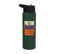 Halloween Pretend I'm A Bee Funny Lazy Costume Candy Corn Stainless Steel Insulated Water Bottle