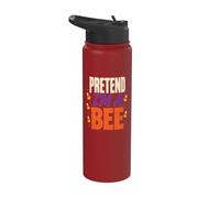 Halloween Pretend I'm A Bee Funny Lazy Costume Candy Corn Stainless Steel Insulated Water Bottle