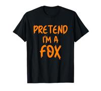 Halloween Pretend I'm A Fox Costume Funny Lazy Kids Adult T-Shirt