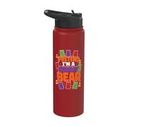 Halloween Pretend I'm A Gummy Bear Funny Candy Lazy Costume Stainless Steel Insulated Water Bottle