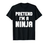 Halloween Pretend I'm A Ninja Costume Funny Lazy Adult Kids T-Shirt