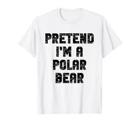 Halloween Pretend I'm A Polar Bear Costume Lazy Kids Adult T-Shirt