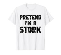 Halloween Pretend I'm A Stork Costume Funny Lazy Adult Kids T-Shirt