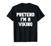 Halloween Pretend I'm A Viking Costume Funny Lazy Adult Kids T-Shirt