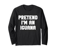 Halloween Pretend I'm an Iguana Costume Lazy Kids Adult Long Sleeve T-Shirt