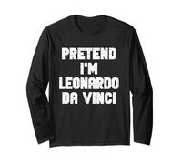 Halloween Pretend I'm Leonardo Da Vinci Costume Kids Lazy Long Sleeve T-Shirt