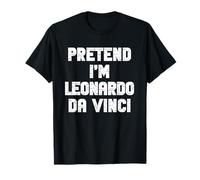 Halloween Pretend I'm Leonardo Da Vinci Costume Kids Lazy T-Shirt