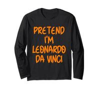 Halloween Pretend I'm Leonardo Da Vinci Costume Lazy Kids Long Sleeve T-Shirt