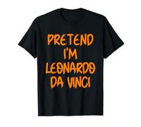 Halloween Pretend I'm Leonardo Da Vinci Costume Lazy Kids T-Shirt