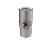 Halloween Pride LGBTQ Spider Web Rainbow Gothic Stainless Steel Insulated Tumbler