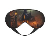 Halloween Printed Eye Mask, Soft and Breathable, Suitable for Nap, Travel, and Night Sleep