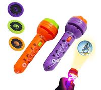 Halloween Projector Flashlight, Flashlight Projector for, Halloween Lamp, Bright, Toy for, Cognitive Toy for Awakening Mysterious Atmosphere