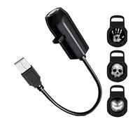 Halloween Projector Lamp | 3 Modes Magnetic Haunted House Projector - 360 Degree Rotating LED Light with Handprint Ghost Skeleton USB for Patio Garden Haunted House Party