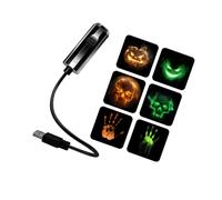 Halloween Projector Lamp for Bedroom Decor, Ora nge and Green