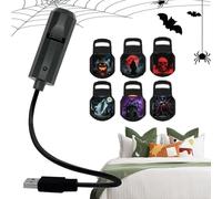Halloween Projector - Rotatable Halloween Night Light | 360-Degree Rotating LED Halloweens Decoration | Lamp for Theater Ceiling Room Night Illumination Bedroom Patio Garden Wall Decor