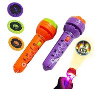 Halloween Projector Toy - Flashlight Glowing Projector, Halloween Torch Toy, ABS Material with Bright LED Light, Educational Toys Accessories with Bedroom Classroom Use, Mysterious Atmosphere Play