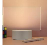 Halloween Projector with Sound LED Note Board Acrylic Board with Light Light Up Board with Base As A Glow Memo LED Letter Message Board Note Glass Led Board White Board 4ml Lamps (Clear, One Size)