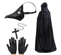 Halloween Props Costume, Plague Doctor Mask, Steampunk Bird Mask, Retro Leather Long Nose Bird Beak Mask for Men Woman Halloween Cosplay Party Dress Up