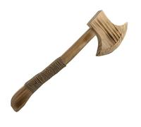 Halloween Props Wood Axe with Hemps Rope, 12" long handle Fake Axe, Halloween Performance Supply Toy Lumberjack Cosplay Costume Props White Mask Fox Mask Cat
