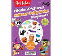 Halloween Puffy Sticker Playscenes: Halloween Activity Book for Kids 36 Featuring Over 175 Hidden Objects, 50 Reusable Puffy Stickers and Halloween ... Over 175 Hidden Objects, Solve Mazes and More