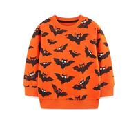 Halloween Pullover Children's Crew Neck Long Sleeve with Bat Pattern Sweater - Jumper Children Boys Unisex Cartoon Print Sweatshirt Casual Plain Knitted Jumper Girls Warm Hoodie for Carnival Cosplay