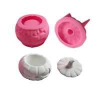 Halloween Pumpk Resin Jar Molds with Lid Molds for Making Cup Jewelry Case Tealight Holders Home Decorations Pumpkin Craft