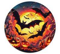 Halloween Pumpkin 1000 Piece Halloween Theme Round Puzzles Jigsaw for Adults Gift for Family Colorful for Impossible for Unique Challenge Games 1000pcs (67.5x67.5cm)