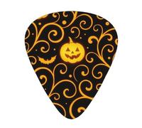 Halloween Pumpkin 12 Pack Guitar Picks With 3 Thicknesses And Storage Box, Abs Plectrums For Electric Bass Guitar Players