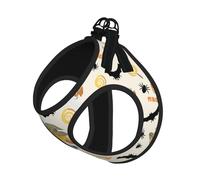 Halloween Pumpkin And Owl Print Adjustable Harness Leash Set For Cats And Dogs, Soft Breathable Kitten Puppy Mesh Vest With Reflective Design, Escape-Proof Lead For Small Pets Walking Training
