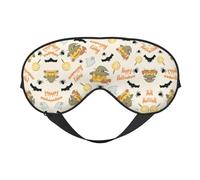 Halloween Pumpkin and Owl Sleep Eye Mas Updated Design Light Blocking Night Eye Blinder Men Women Shift Travel Gifts