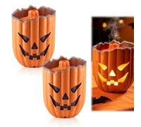 Halloween Pumpkin Aroma Diffuser, Spooky Pumpkin Aromatherapy Diffuser, 300ml Essential Oil Humidifier with Jellyfish Mist Effect & Remote Control, Adjustable Timer, 7 Colors Light (2)